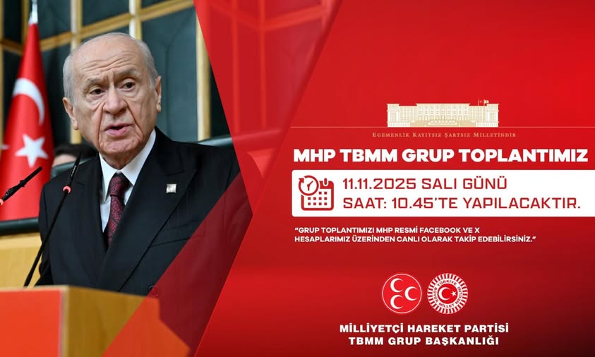 MHP Antalya İl Başkanlığı 11 Kasım'daki TBMM Grup Toplantısını Duyyurdu
