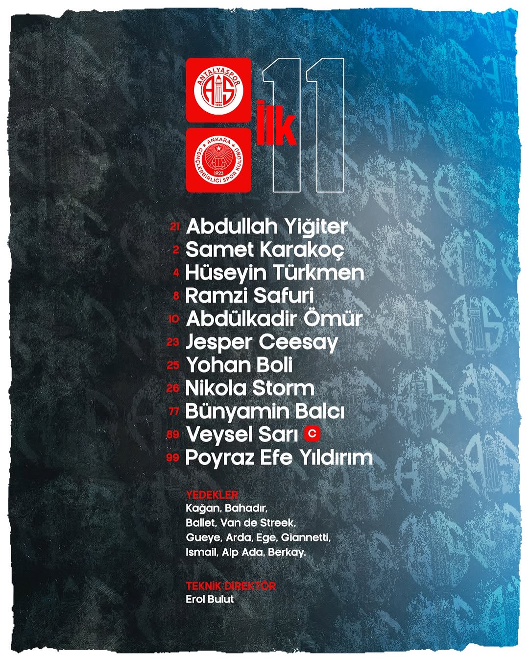 Antalyaspor, Gençlerbirliği Maçı İçin Kadrosunu Açıkladı