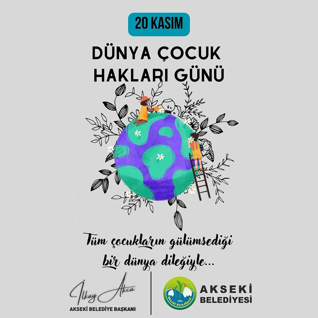 Akseki Belediyesi'nden Dünya Çocuk Hakları Günü Mesajı