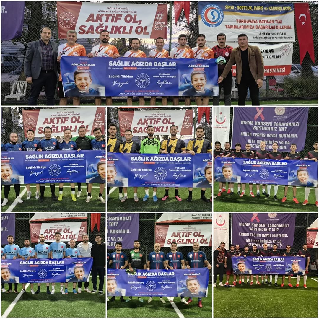 Antalya'da Sağlık Çalışanları Futbol Ligi'nde Kupanın Sahibi Oldu