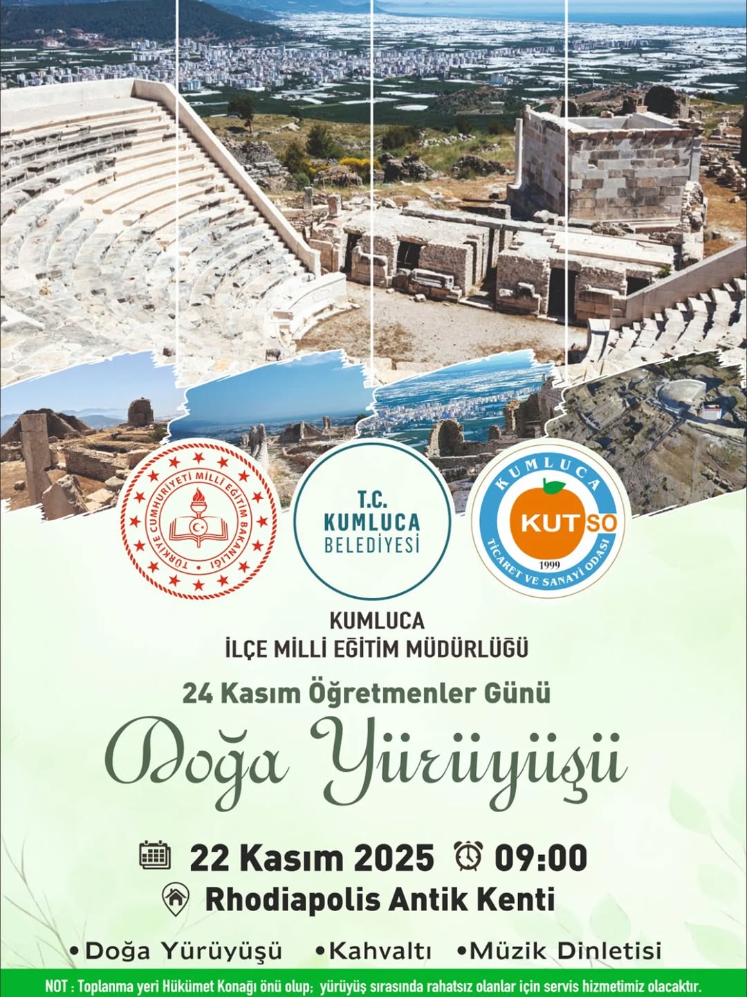 Kumluca'da Öğretmenler Günü'ne Özel Rhodiapolis Antik Kenti'nde Doğa Yürüyüşü