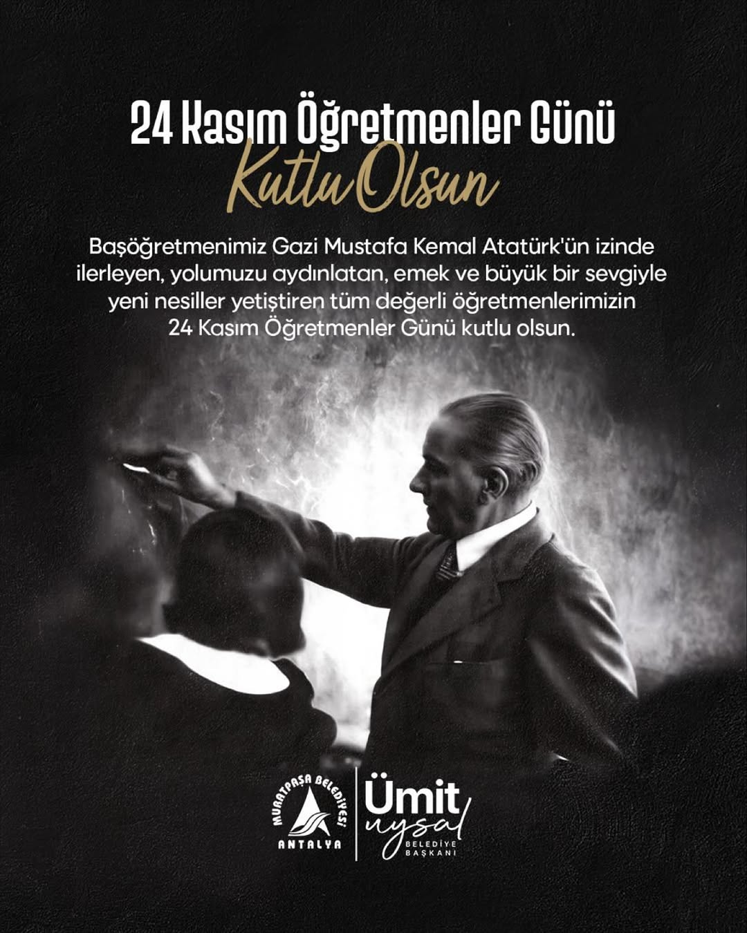 Muratpaşa Belediyesi'nden 24 Kasım Öğretmenler Günü Mesajı