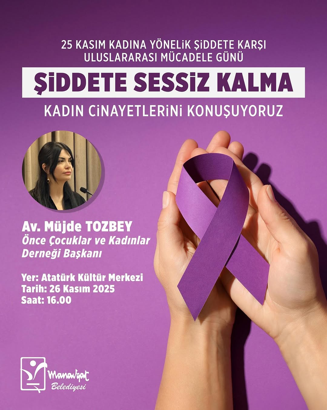 Antalya'da 25 Kasım Etkinliği: Kadına Yönelik Şiddete Karşı Farkındalık Söyleşisi