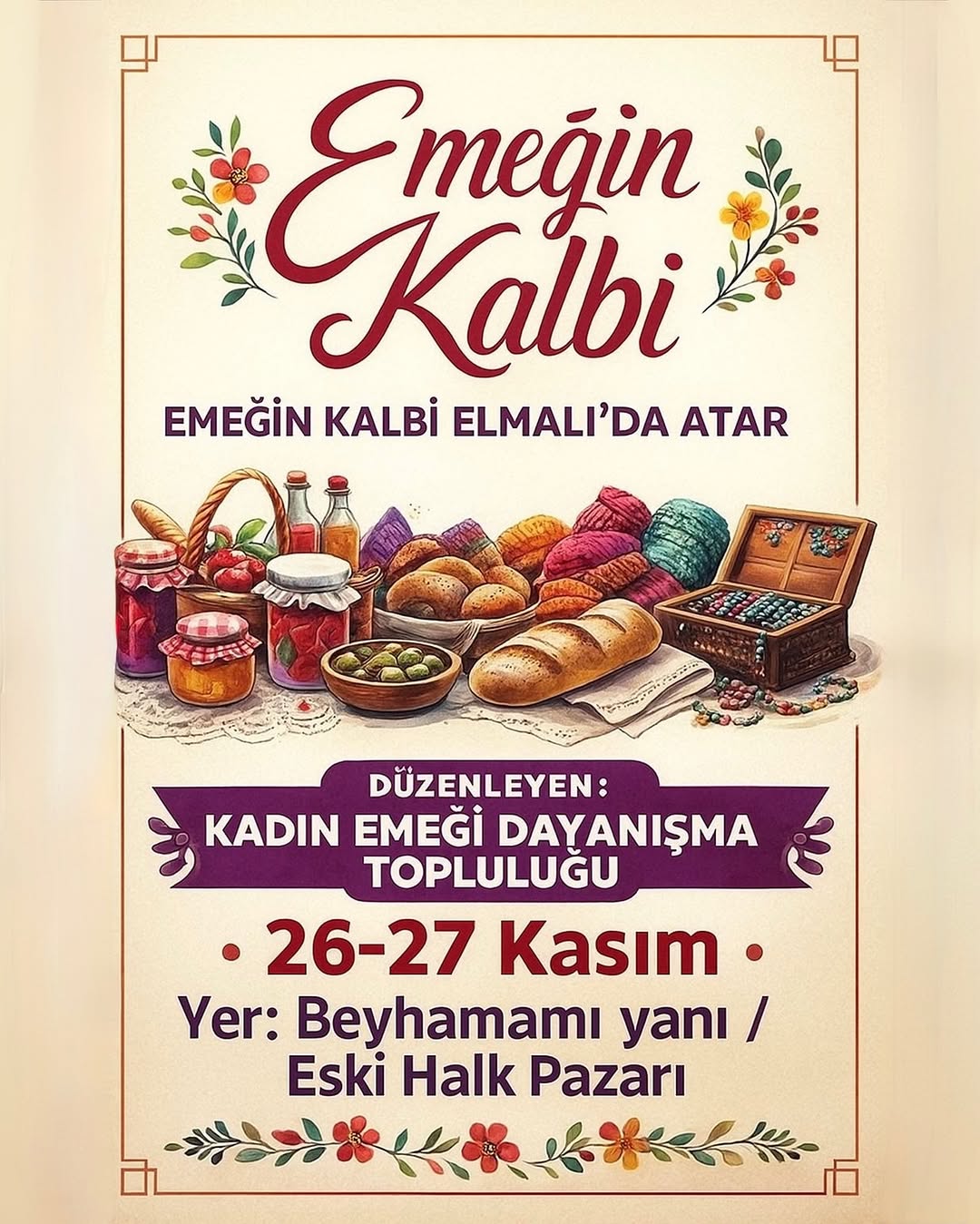 Elmalı'da Kadın Emeğini Destekleyecek