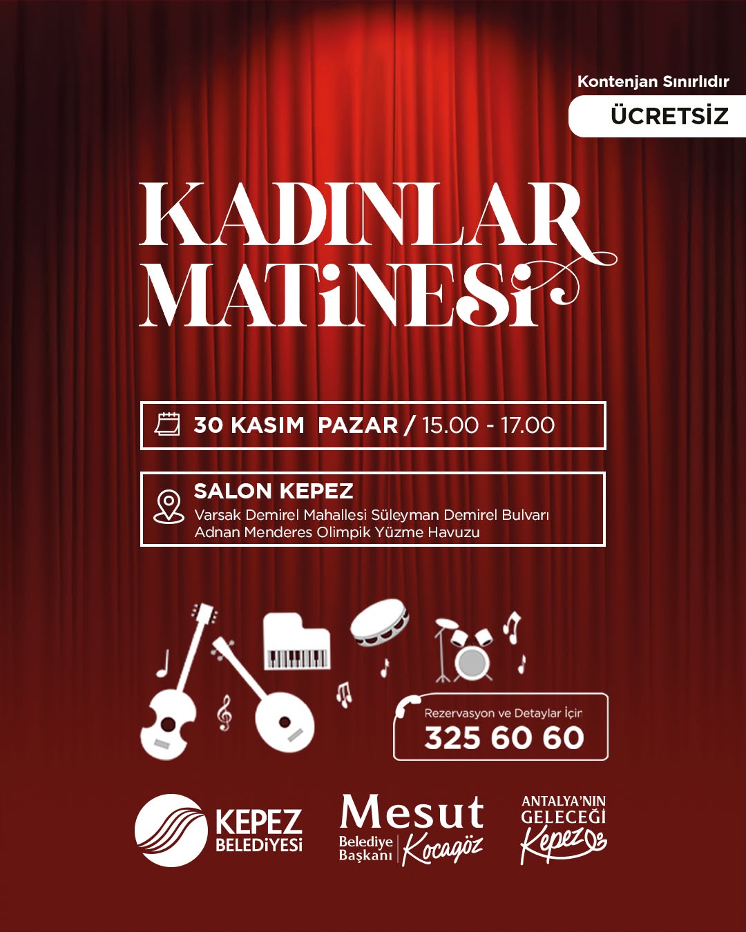 Kepez Belediyesi'nden Kadınlara Özel Ücretsiz Matine