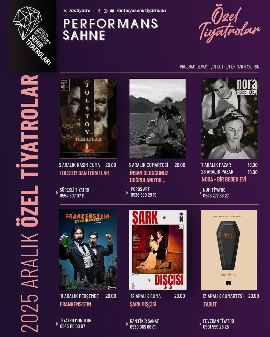 Antalya Şehir Tiyatroları, Özel Tiyatroları Can Suyu Projesi ile Destekliyor