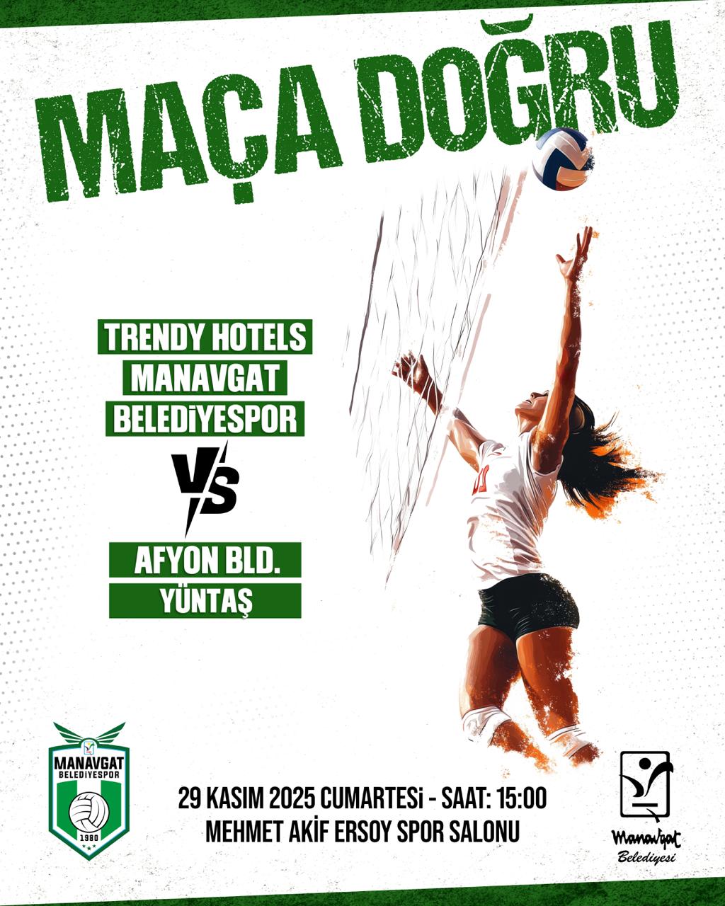 Manavgat Belediyespor, Afyon Belediye Yüntaş'ı Konuk Edecek