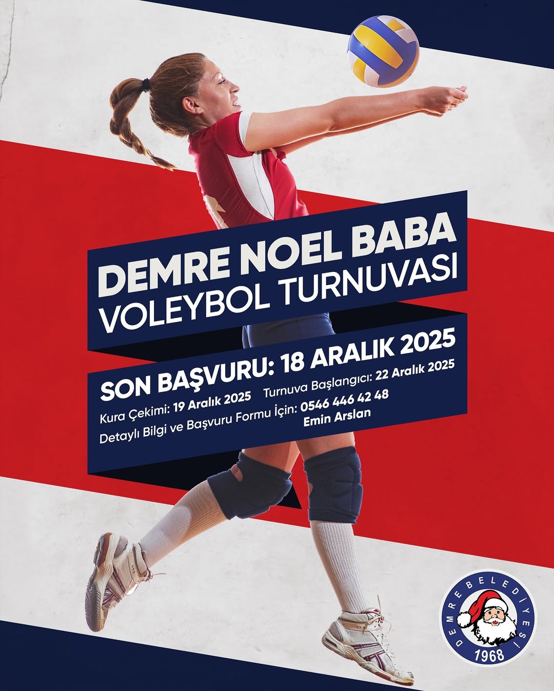 Demre'de Noel Baba Voleybol Turnuvası Heyecanı Başlıyor