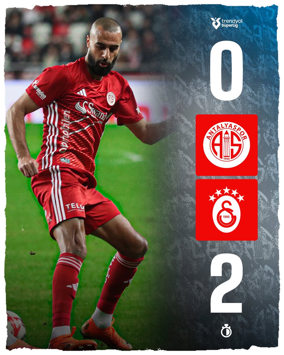 Antalyaspor, Galatasaray'a 2-0 Mağlup Oldu