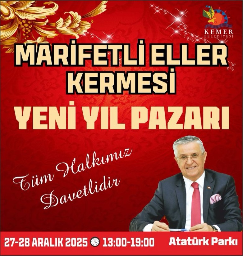 Kemer'de Yeni Yıl Kermesi: Marifetli Eller Atatürk Parkı'nda Buluşuyor