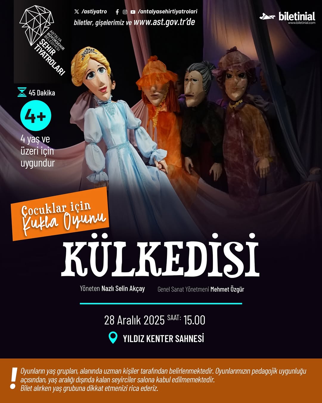 Antalya Şehir Tiyatroları'ndan Büyülü Bir Kukla Gösterisi: Külkedisi