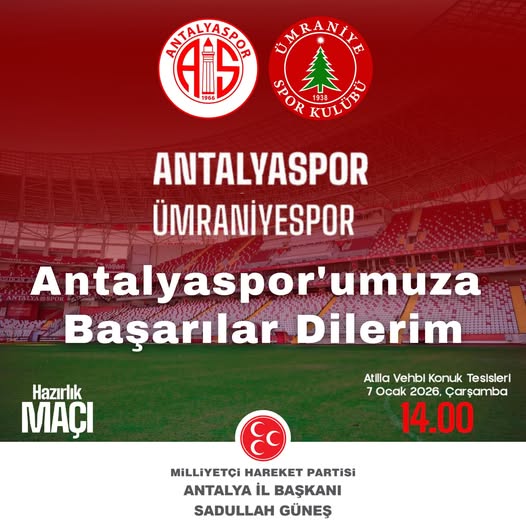 Antalya'dan Antalyaspor'a Hazırlık Maçında Başarı Mesajı