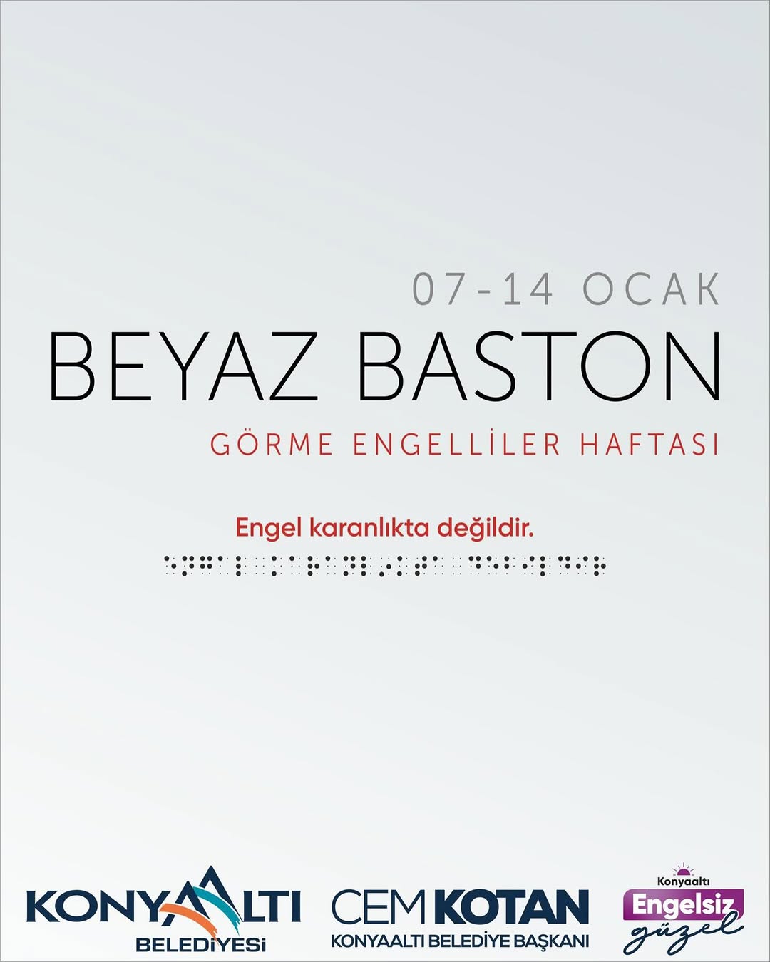 Konyaaltı Belediyesi'nden Beyaz Baston Farkındalık Etkinliği