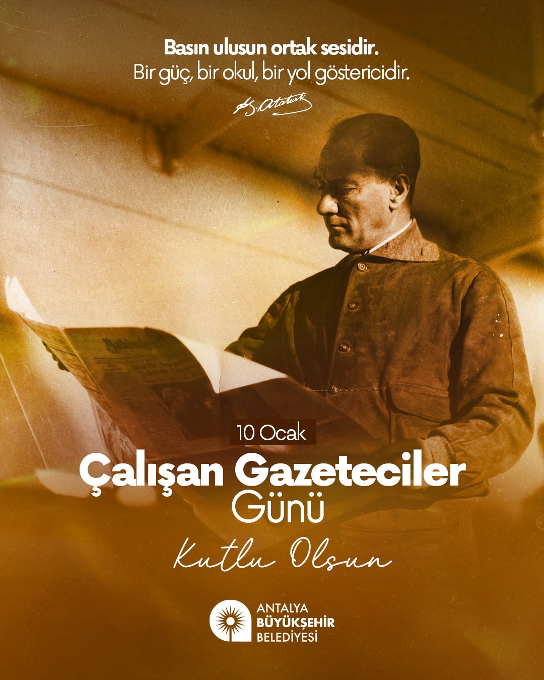Antalya Büyükşehir Belediyesi'nden Gazeteciler Günü Mesajı