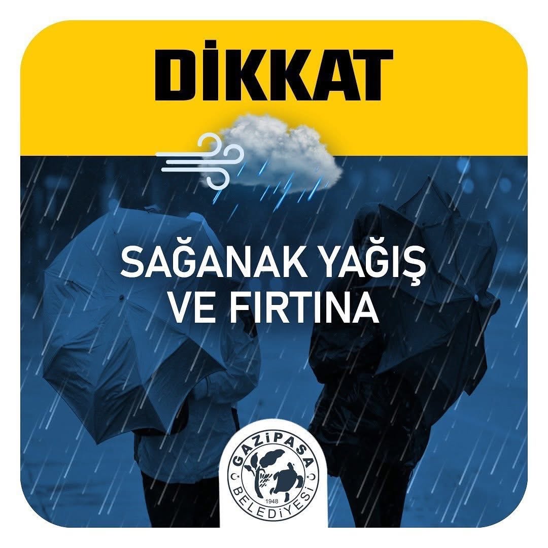 Antalya İçin Meteorolojik Uyarı: Kuvvetli Sağanak ve Fırtına Bekleniyor