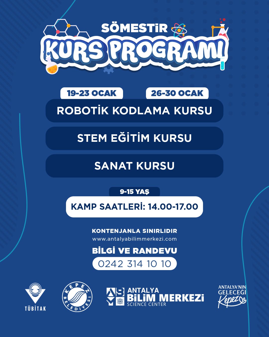 Antalya Bilim Merkezi'nde Sömestir Tatiline Özel Eğitim Programı