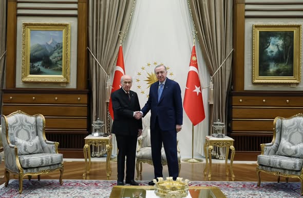 MHP Lideri Devlet Bahçeli, Cumhurbaşkanı Erdoğan ile Görüştü