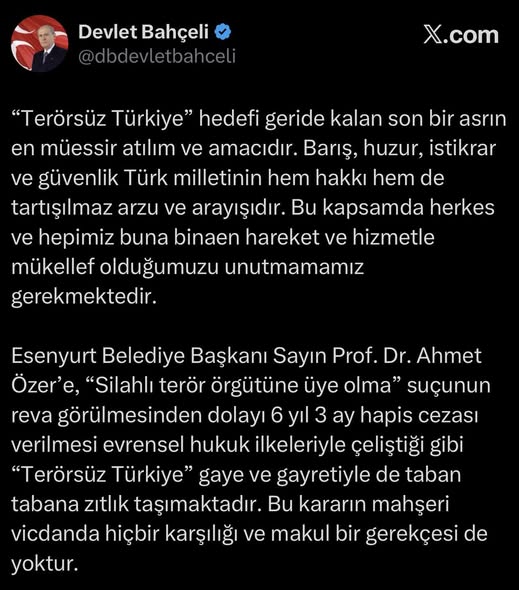 MHP Lideri Devlet Bahçeli'den Önemli Açıklamalar