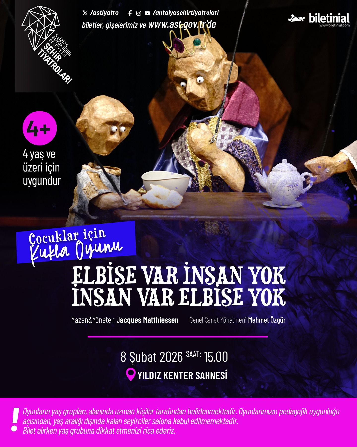 Antalya Şehir Tiyatroları'ndan Çocuklara Özel Elbise Var İnsan Yok, İnsan Var Elbise Yok Oyunu