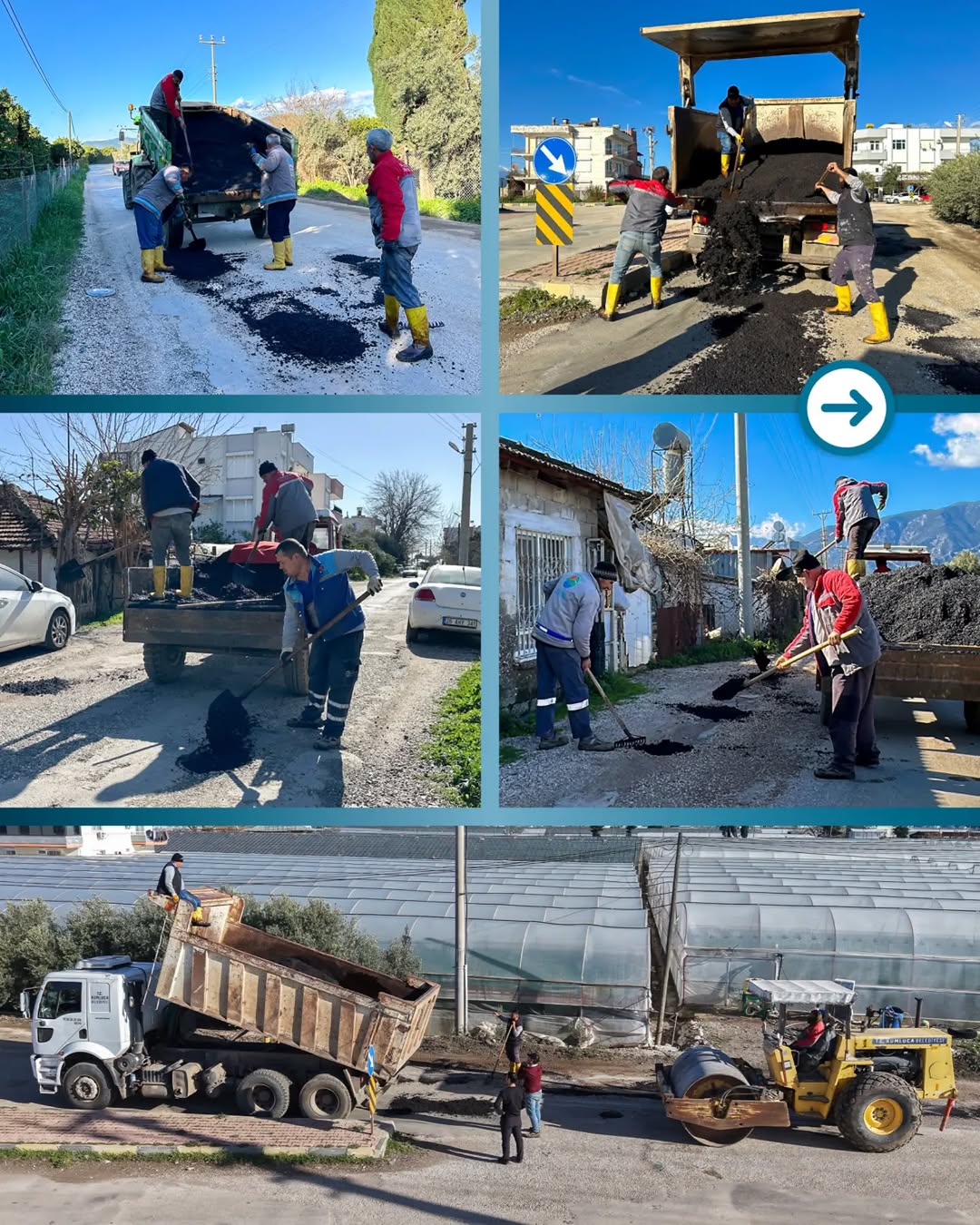 Kumluca'da Yoğun Yağış Sonrası Yol Yama Çalışmaları Başladı