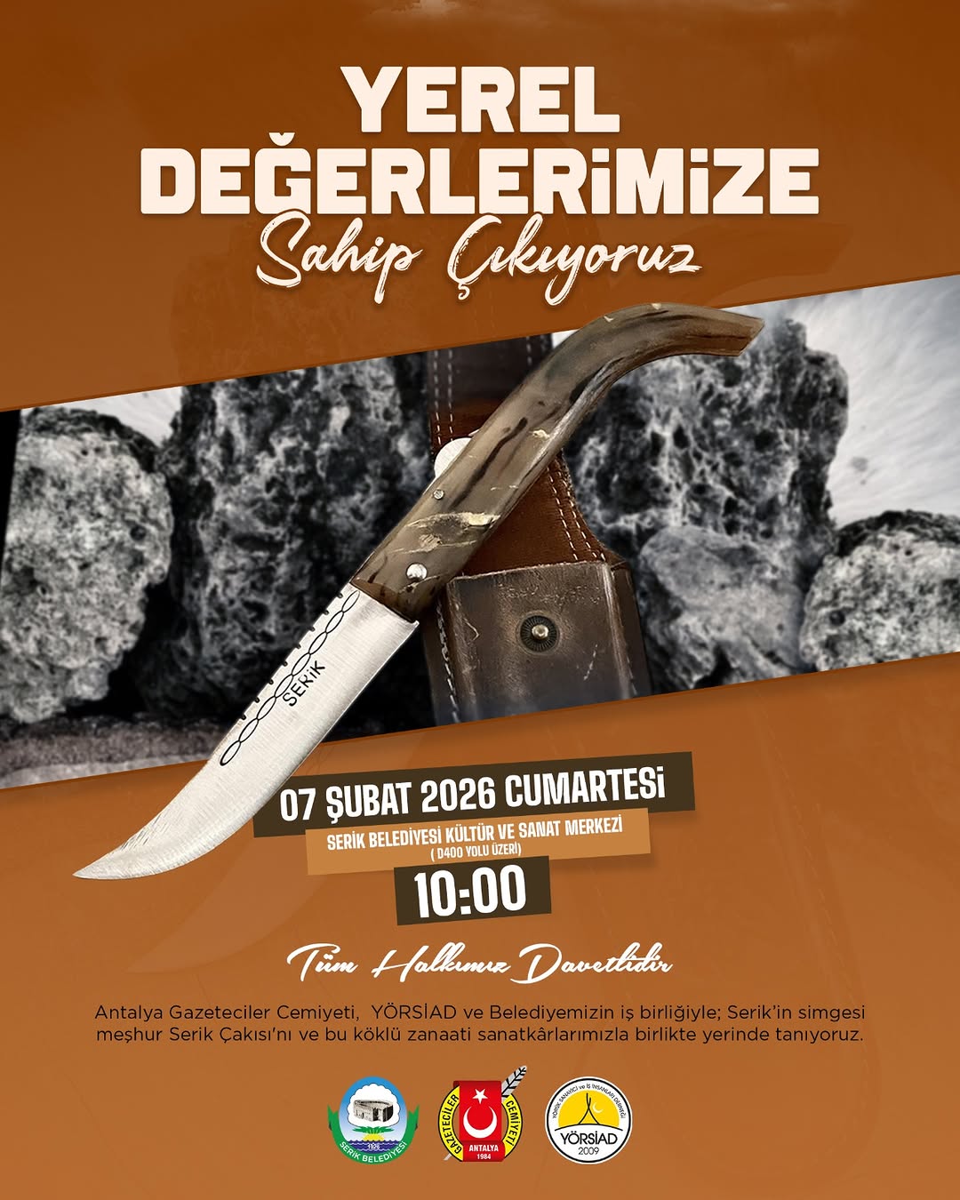 Serik'in Tarihi Simgesi Serik Çakısı Tanıtım Etkinliğinde Sahnelenecek