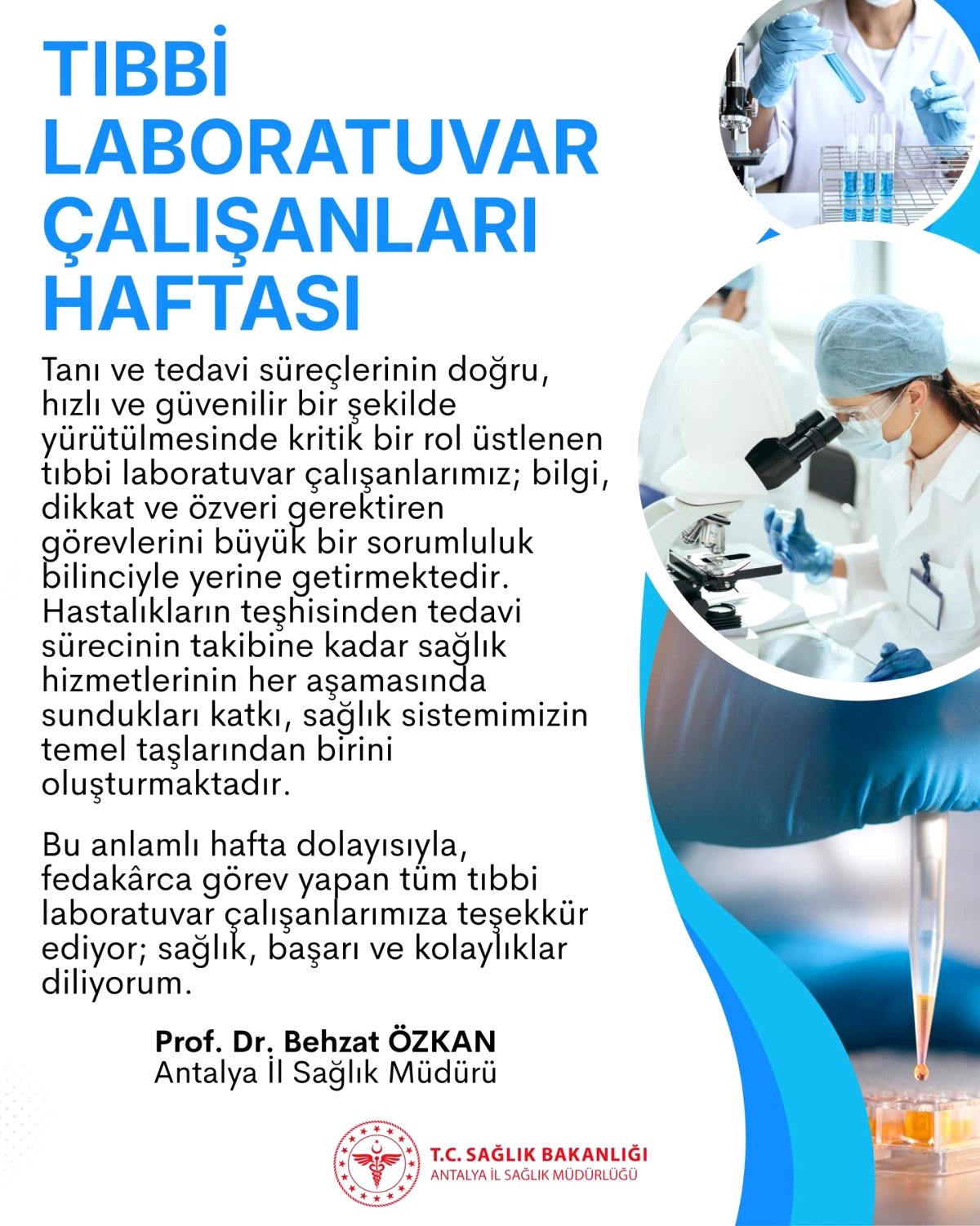 Antalya'da Laboratuvar Çalışanları İçin Mesaj: 'Teşekkür Eder, Sağlık Dilerim'