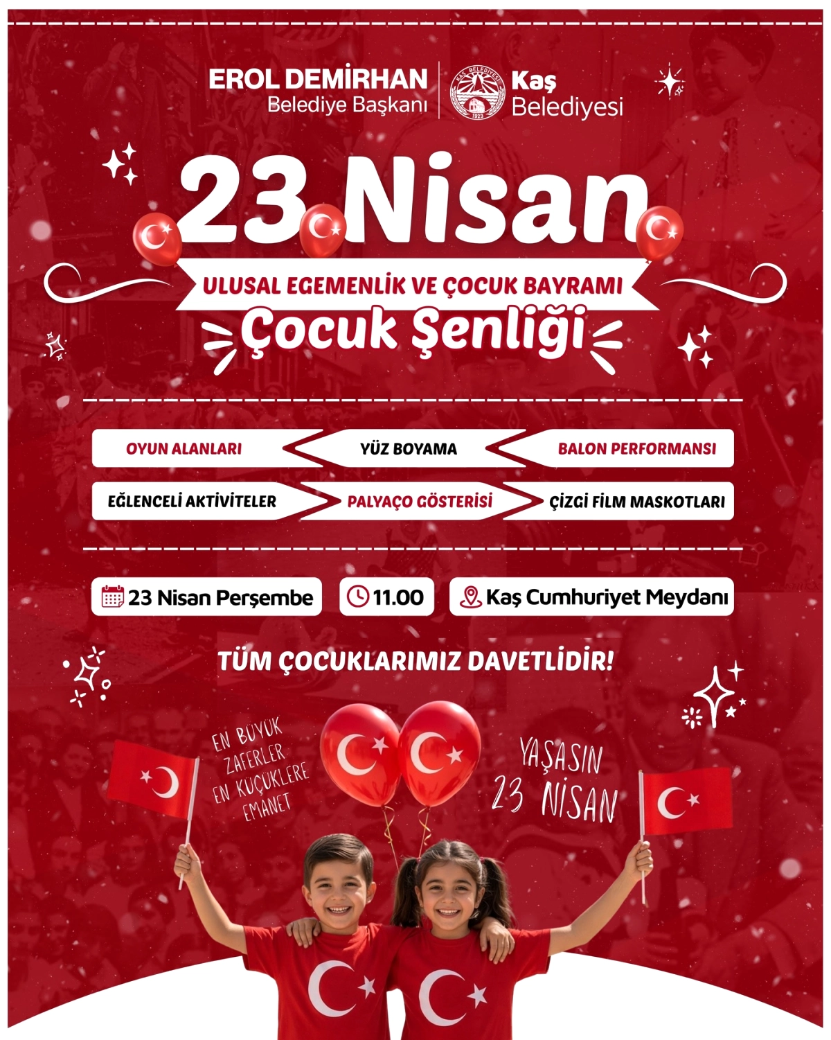 Kaş'ta 23 Nisan Şenliği: Çocuklar İçin Ücretsiz Etkinlikler