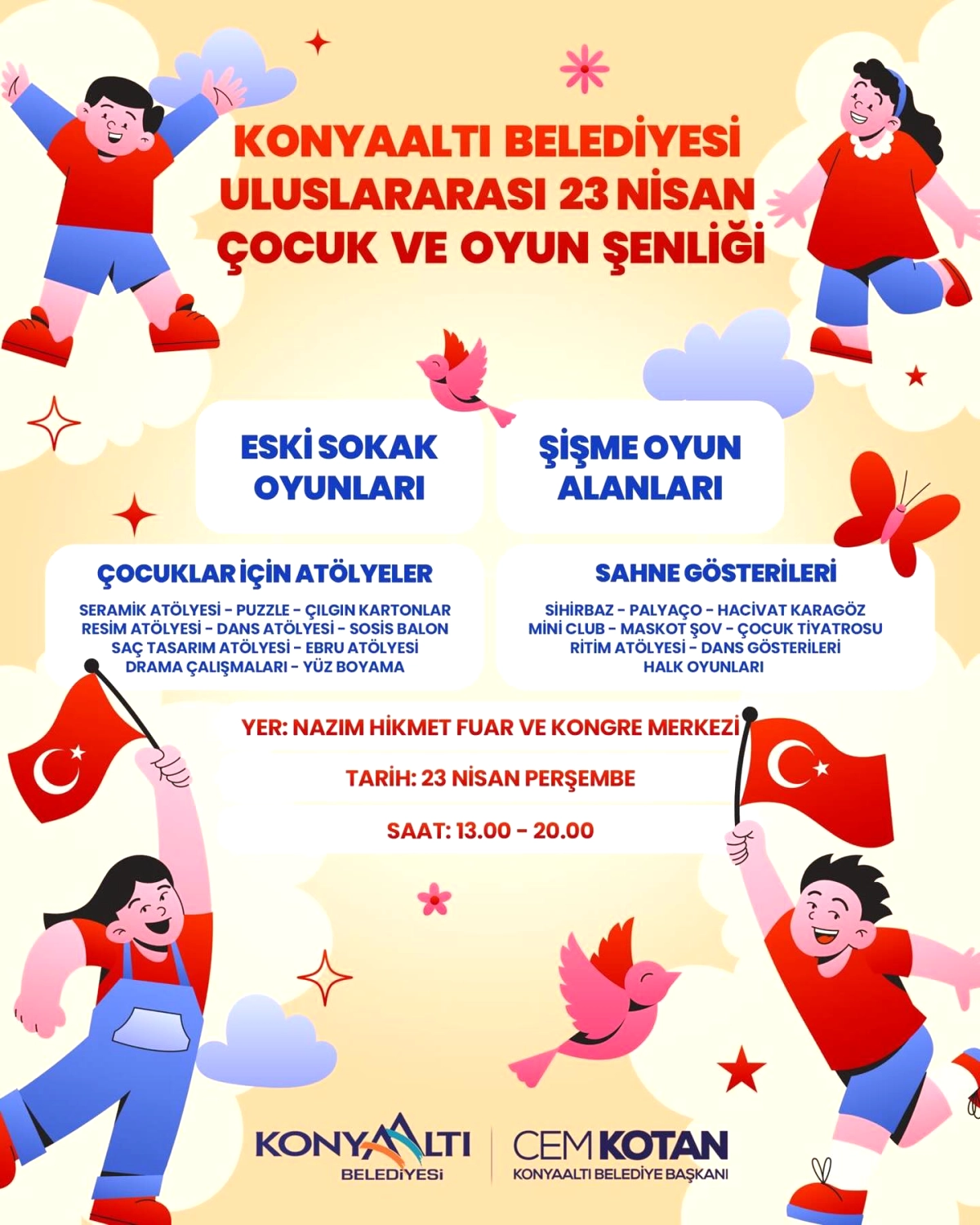 Antalya'da 23 Nisan Coşkusu: Konyaaltı'nda Çocuk Şenliği