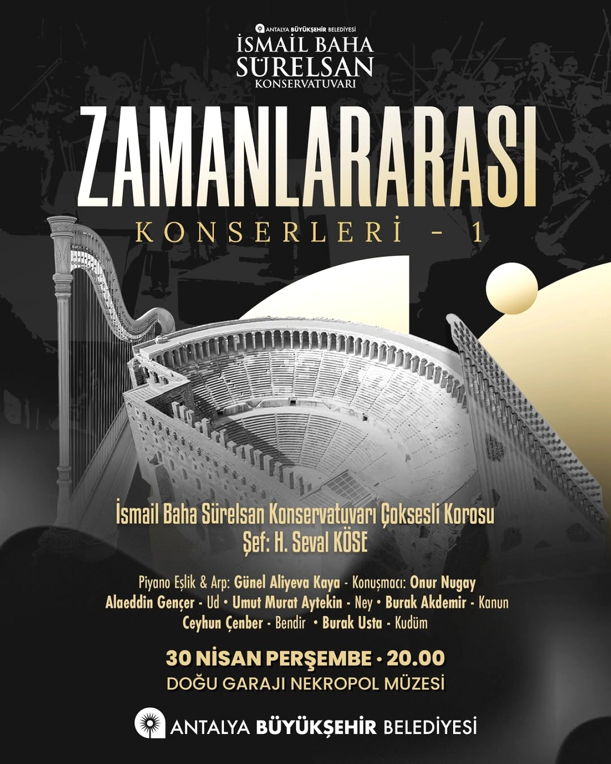 Antalya'da Zamanlararası Müzik Yolculuğu: 30 Nisan'da Nekropol Müzesi'nde Çoksesli Konser