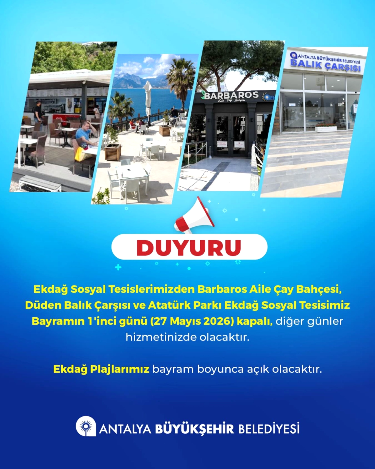 Antalya'da Bayram Coşkusu EKDAĞ Tesislerinde