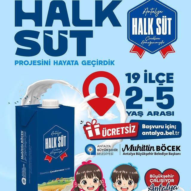 Antalya'da Halk Süt Projesiyle Binlerce Çocuk Besleniyor