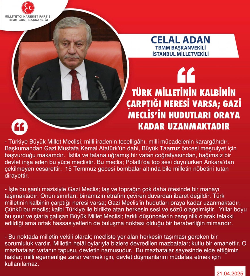 TBMM Başkanvekili Adan, MHP İl Teşkilatıyla Bir Araya Geldi