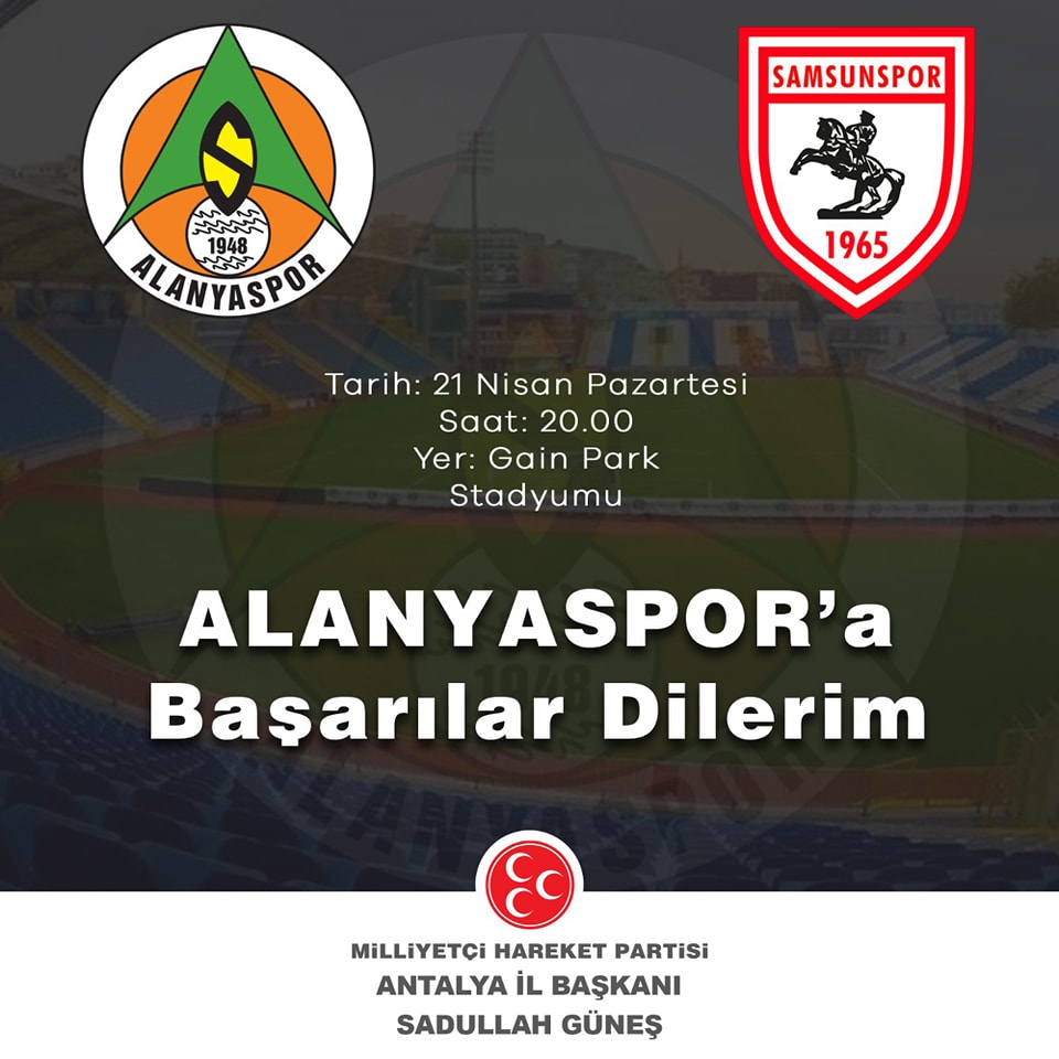 Alanyaspor'a MHP Antalya İl Başkanlığı'ndan Destek