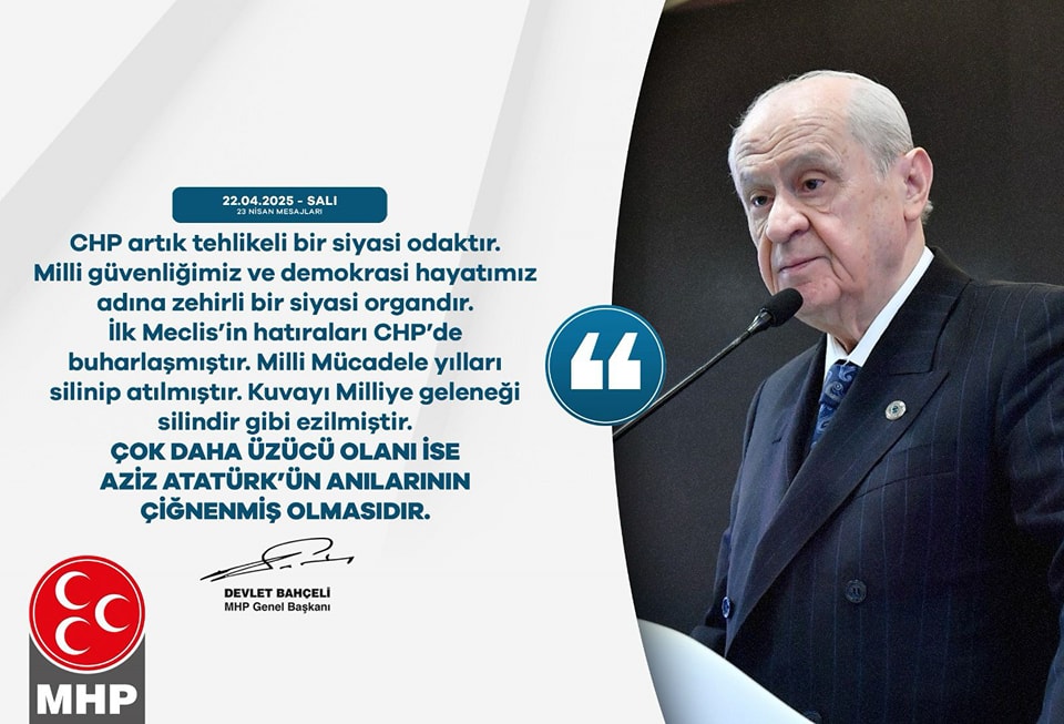 Bahçeli'den CHP'ye Sert Eleştiri: Milli Güvenlik ve Tarihi Değerler Tehlike Altında