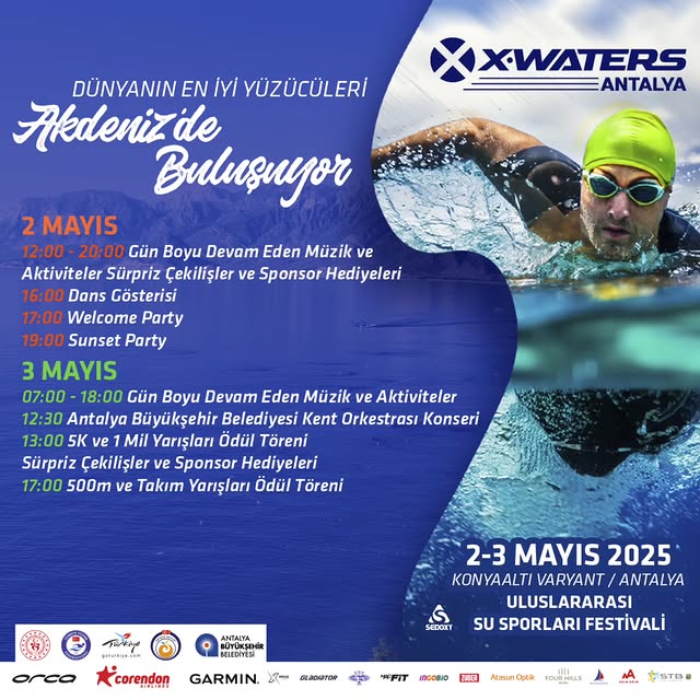 Dünyanın En İyi Yüzücüleri Antalya'da Buluşacak: X Waters Antalya Festivali
