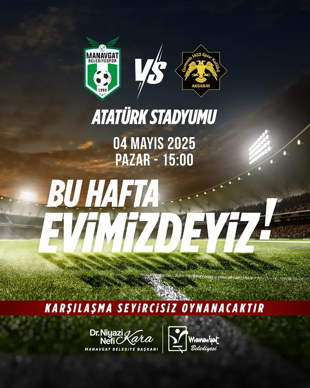 Manavgat Belediyespor, Sezonun Son Maçında Osmanlı 1453'e Karşı Sahaya Çıkıyor