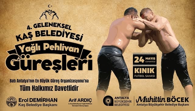 Kaş'ta Geleneksel Yağlı Pehlivan Güreşleri Coşkuyla Devam Edecek