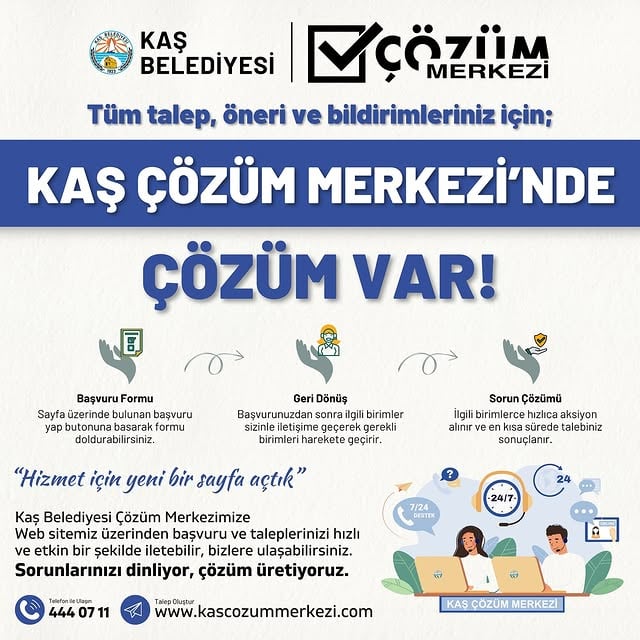 Kaş Belediyesi'nden Hızlı Çözüm: Çözüm Merkezi İle Taleplerinize Anında Ulaşın
