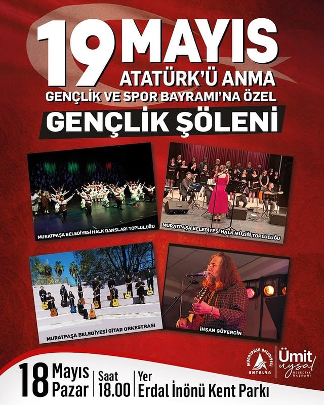 Antalya Muratpaşa'da Gençlik Şöleni: 19 Mayıs Coşkusu Kent Park'ta Yaşanacak