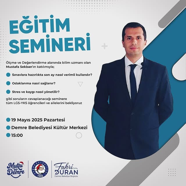 Demre Belediyesi, LGS ve YKS'ye Hazırlanan Öğrencilere Destek Veriyor