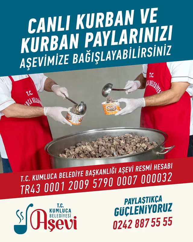 Kumluca Belediyesi Aşevine Kurban Bağışları ile Dayanışma Çağrısı