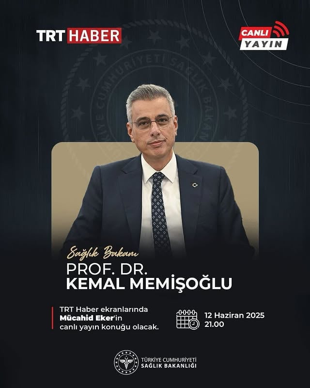 Sağlık Bakanı Memişoğlu, TRT Haber'de Canlı Yayın Konuğu Oldu