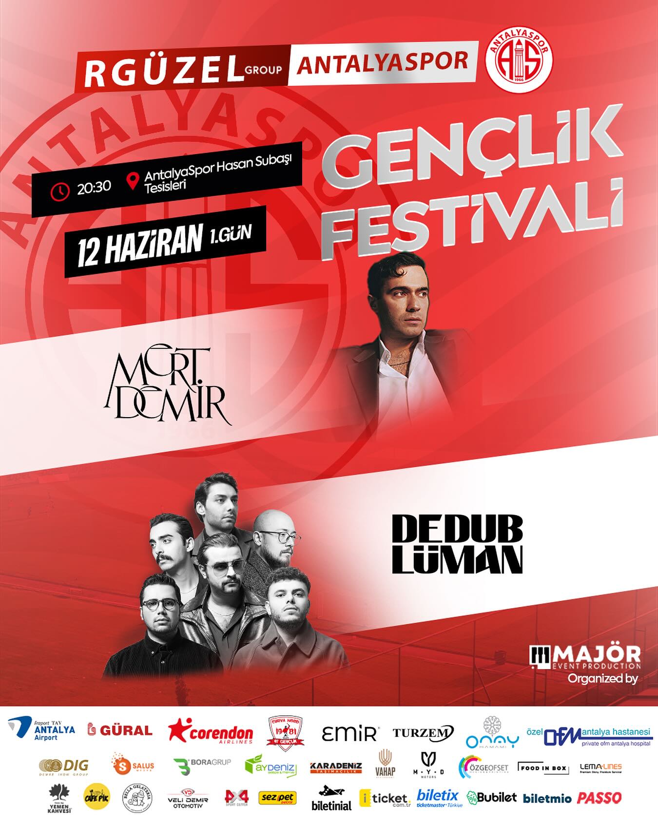 Antalyaspor'da Festival Coşkusu Başlıyor: Mert Demir ve Dedublüman Sahne Alacak
