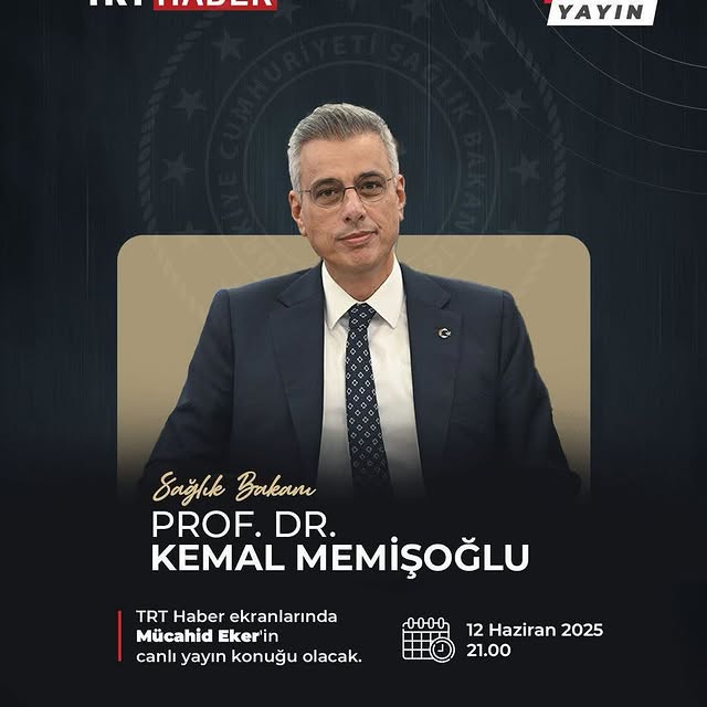 Sağlık Bakanı Memişoğlu, TRT Haber Canlı Yayınında Antalya İl Sağlık Müdürlüğü'nü Değerlendirecek