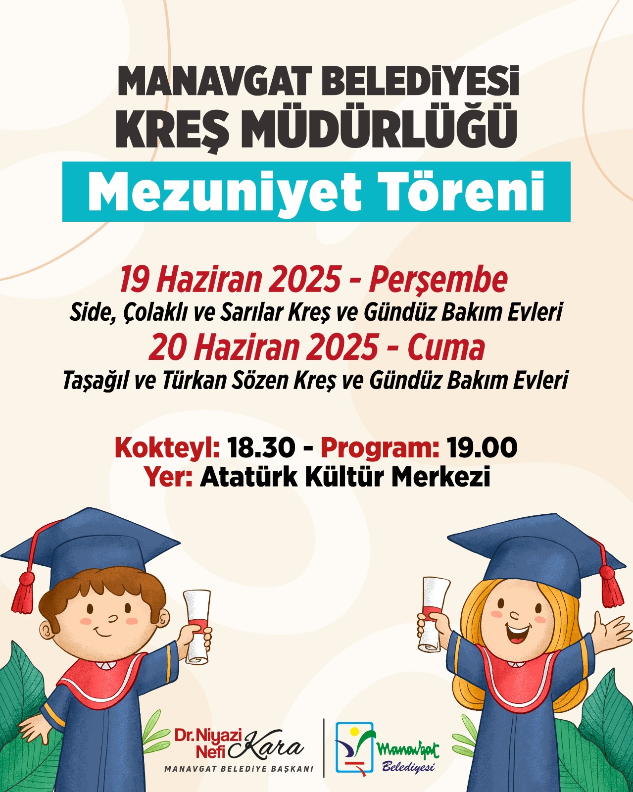 Manavgat Belediyesi Kreşleri Mezuniyet Töreniyle Yıl Sonu Heyecanı