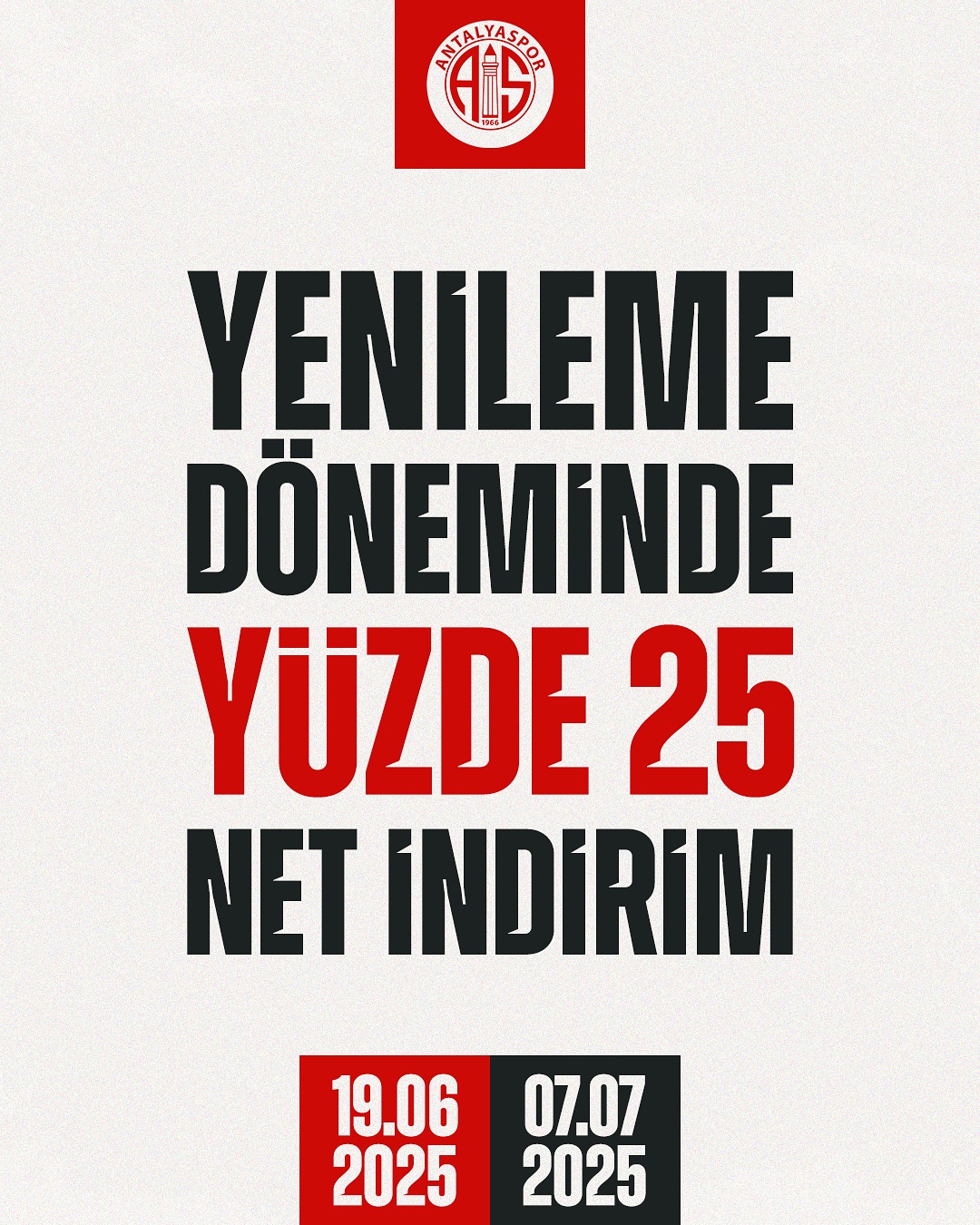Antalya Spor FK Kombine Yenileme Dönemi Başladı: Taraftarlara Net İndirim