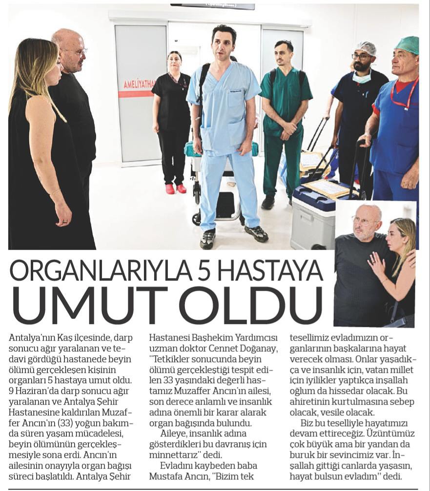 Antalya İl Sağlık Müdürlüğü'nden 23 Haziran Basın Bülteni