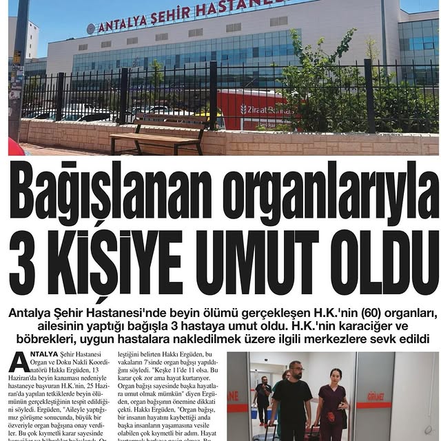 Antalya İl Sağlık Müdürlüğü'nden 27 Haziran Basın Bülteni
