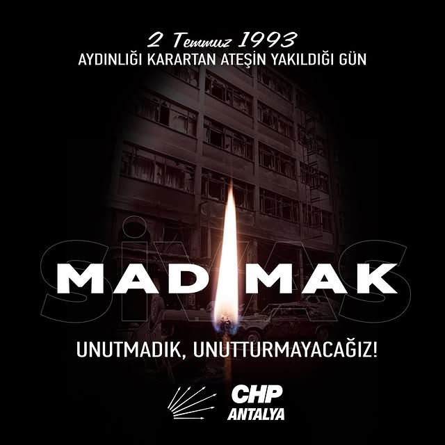 Madımak Katliamı'nın 32. Yıl Dönümünde Antalya'da Anma