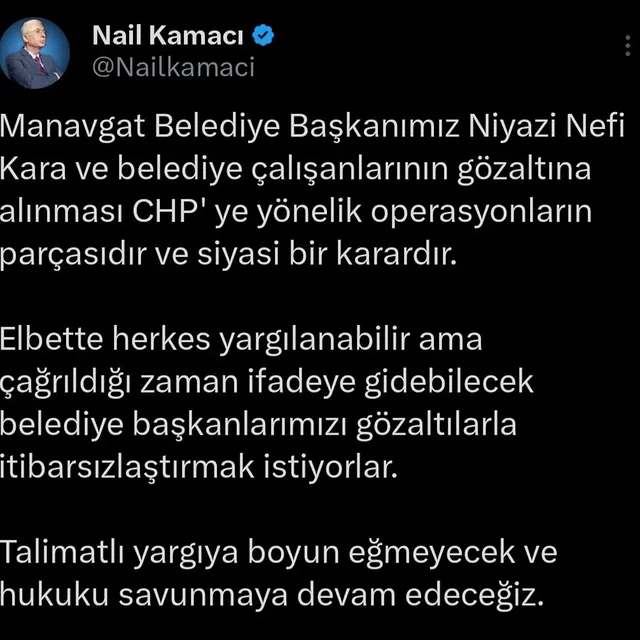 Manavgat Belediye Başkanı ve Çalışanları Gözaltına Alındı: CHP Operasyon İddiası
